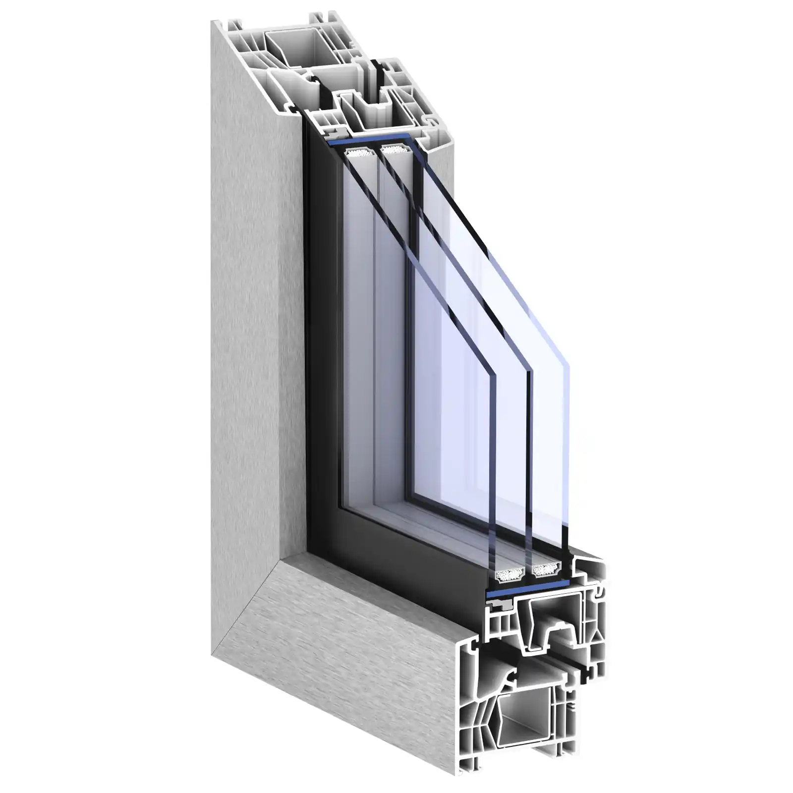 Kömmerling 76 MD Zero window structure