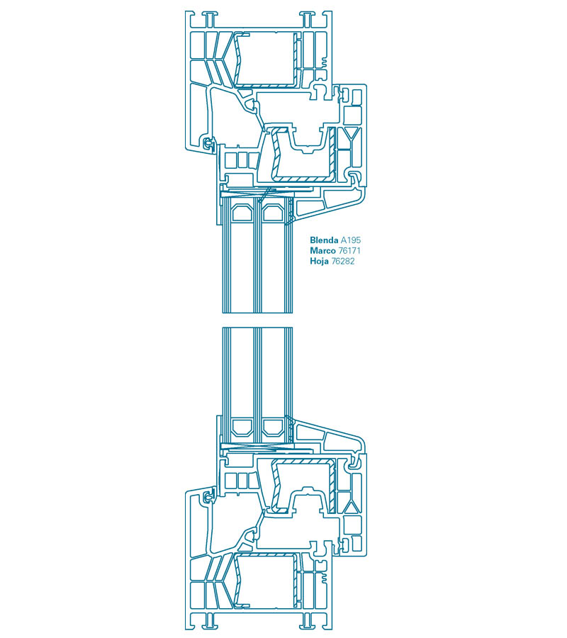 Kömmerling Xtrem 76 MD Zero profile blueprint