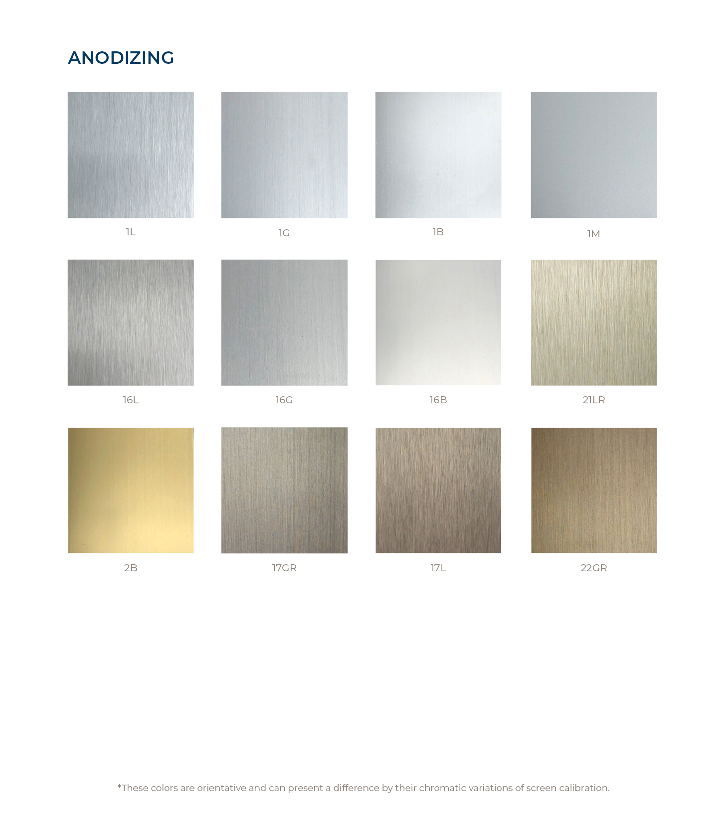Cortizo metallic color palette