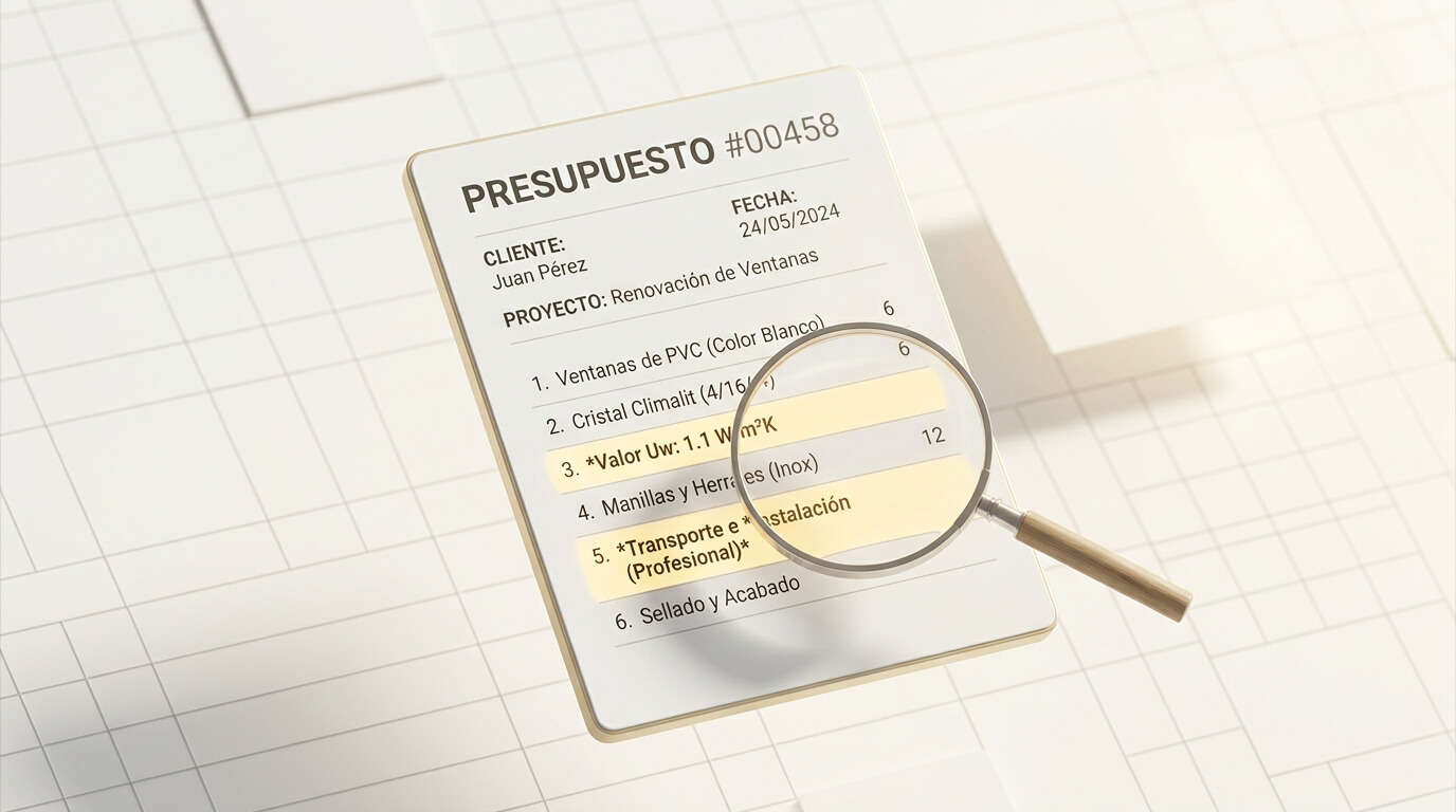 Cómo comparar presupuestos de ventanas sin que te engañen