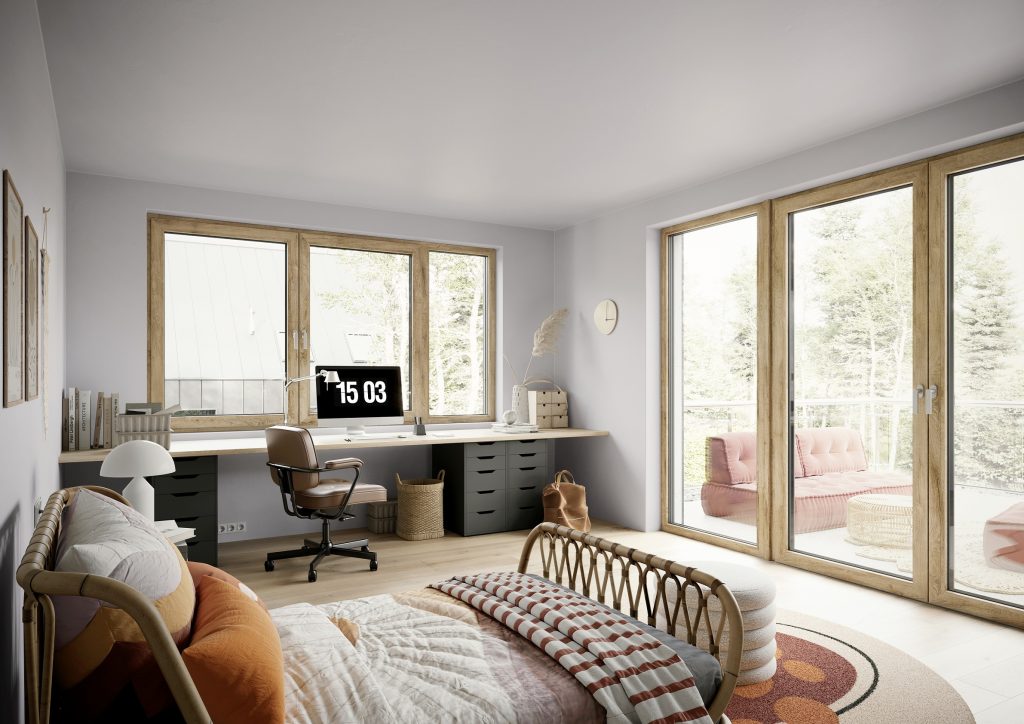 Rehau windows in modern interior