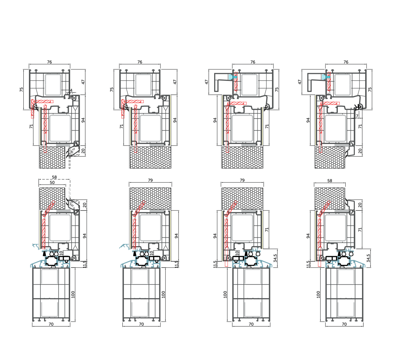 WDS Door 76. Чертежы профиля
